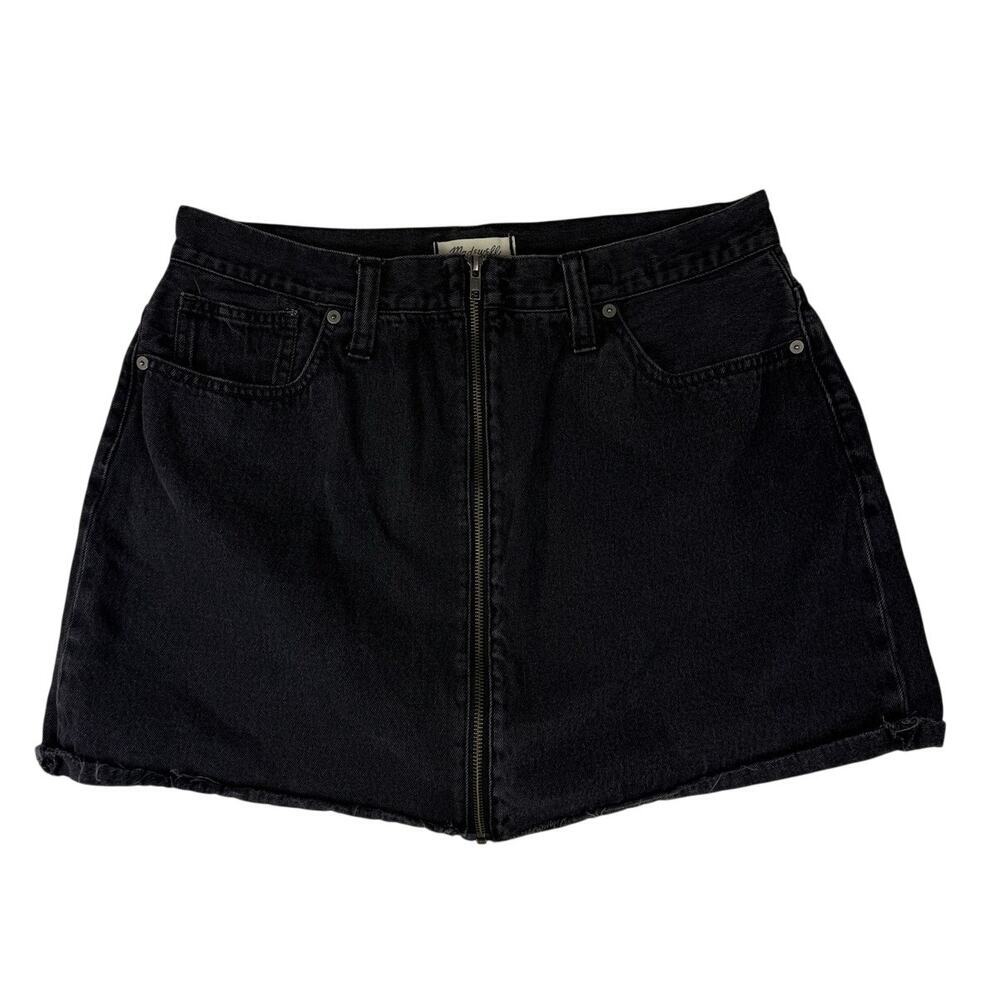 Madewell A-Line Skirt Women's Size 32 Black Rigid Denim